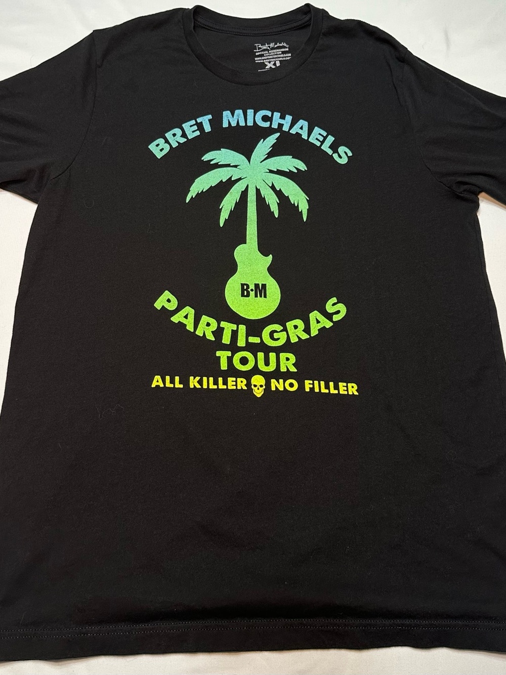 Bret Michaels Parti-Gras Tour Graphic Tee Shirt Black XL Official Merch
